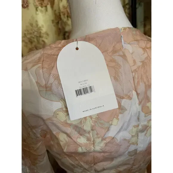 NWT! Rumer Isola Mini Floral Long Sleeve Wrap Dress XS - Picture 5 of 6